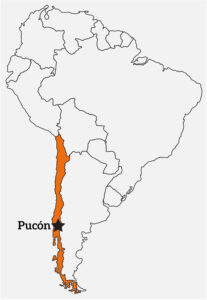 Map of Chile and Pucon