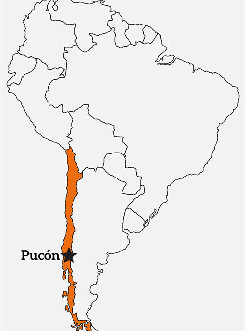 Map of Chile and Pucon