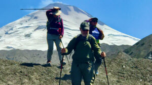 Hiking Volcan Villarrica Chile multisport trip.